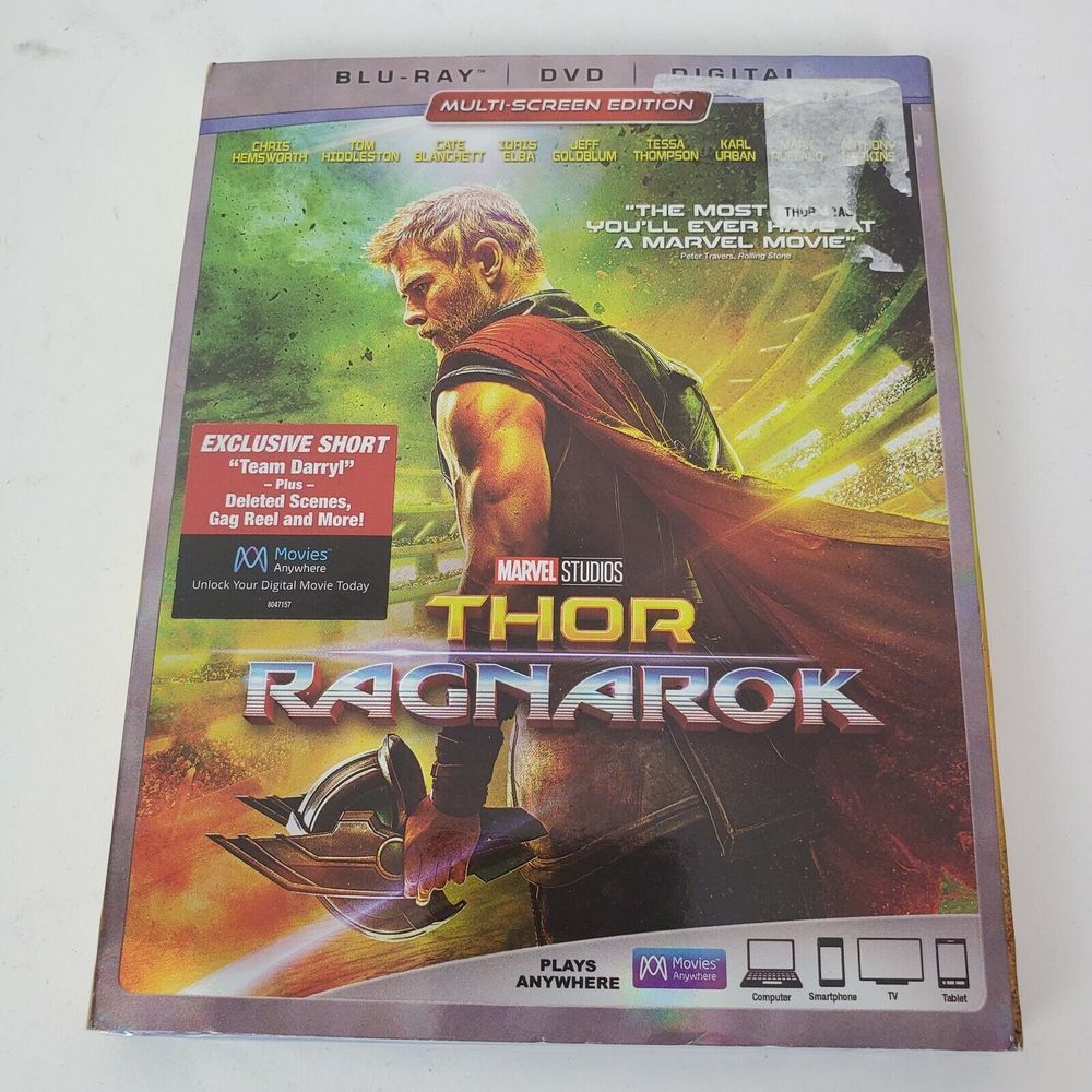 Thor: Ragnarok Blu-ray/DVD 2-Disc‎ Set 2018 Includes Digital Copy
